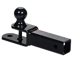 HITOWMFG 3-in-1 ATV/UTV Hitch Ball Mount Adapter with 2" Ball, Fits 2 inch Hitch Receiver, with Pin and Clip