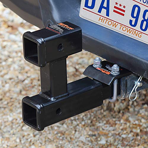 HITOWMFG Dual Receiver Extender Trailer Towing Hitch Extension(GTW 5,000 lbs)