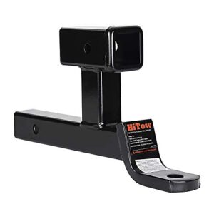 hitowmfg multi-use trailer ball mount 2" receiver dual hitch extension (gtw 5,000 lbs)