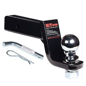 hitow trailer hitch loaded ball mount class ii 4" drop with 1-7/8" hitch ball & 5/8" pin kit (gtw 3,500 lbs)