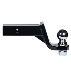 HiTow Trailer Hitch Loaded Ball Mount Class II 4" Drop with 1-7/8" Hitch Ball & 5/8" Pin Kit (GTW 3,500 lbs)