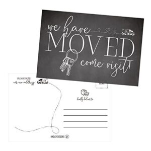 set of 50 we've moved postcards, change of new address moving announcements, house warming gifts, weve moved cards, we have just moved note cards, pack of real estate home postcard announcement