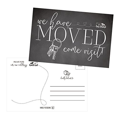 Set of 50 We've Moved Postcards, Change of New Address Moving Announcements, House Warming Gifts, Weve Moved Cards, We Have Just Moved Note Cards, Pack of Real Estate Home Postcard Announcement