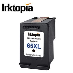 Inktopia Remanufactured Replacement for HP 65 65XL N9K04AN Ink Cartridges Updated Chip High Yield Work with HP Envy 5055 5052 5058 Deskjet 3755 2652 2655 3752 3730 3720 3721 3722 Printer 1 Black