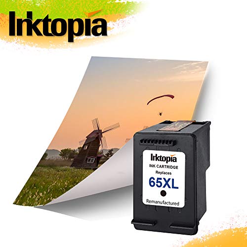 Inktopia Remanufactured Replacement for HP 65 65XL N9K04AN Ink Cartridges Updated Chip High Yield Work with HP Envy 5055 5052 5058 Deskjet 3755 2652 2655 3752 3730 3720 3721 3722 Printer 1 Black