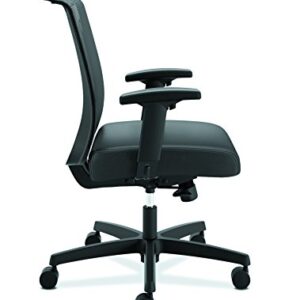 The HON Company Convergence Task Chair, Synchro-Titl with Seat Slide, Black Vinyl