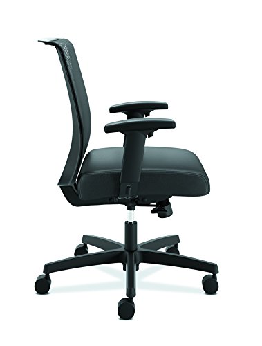 The HON Company Convergence Task Chair, Synchro-Titl with Seat Slide, Black Vinyl