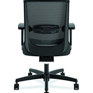 The HON Company Convergence Task Chair, Synchro-Titl with Seat Slide, Black Vinyl