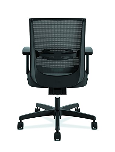 The HON Company Convergence Task Chair, Synchro-Titl with Seat Slide, Black Vinyl