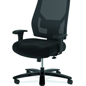 HON Crio High-Back Big and Tall Chair - Fabric Mesh Back Computer Chair for Office Desk, in Black (HVL581)