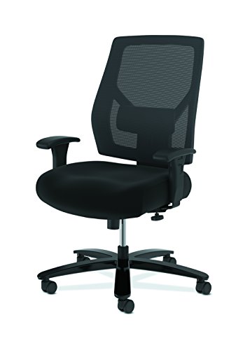 HON Crio High-Back Big and Tall Chair - Fabric Mesh Back Computer Chair for Office Desk, in Black (HVL581)