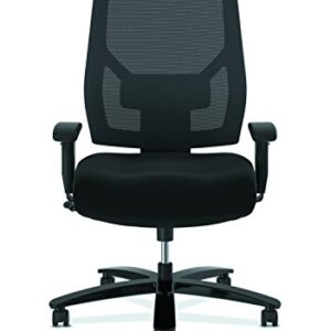 HON Crio High-Back Big and Tall Chair - Fabric Mesh Back Computer Chair for Office Desk, in Black (HVL581)