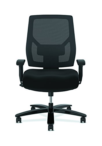 HON Crio High-Back Big and Tall Chair - Fabric Mesh Back Computer Chair for Office Desk, in Black (HVL581)