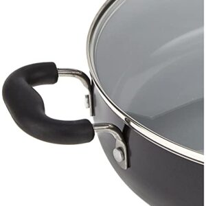 T-fal Specialty Ceramic Dishwasher Oven Safe Everyday Pan, 12"/ 5 qt, Black