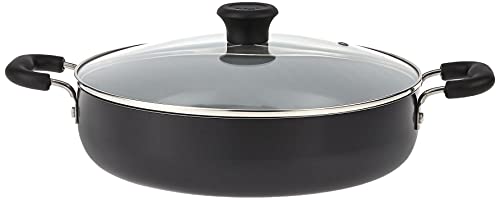 T-fal Specialty Ceramic Dishwasher Oven Safe Everyday Pan, 12"/ 5 qt, Black