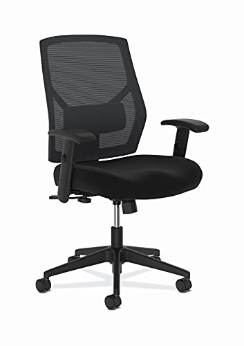 HON Crio High-Back Task Chair - Fabric Mesh Back Computer Chair for Office Desk, in Black (HVL581)