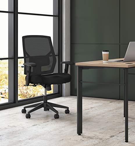 HON Crio High-Back Task Chair - Fabric Mesh Back Computer Chair for Office Desk, in Black (HVL581)