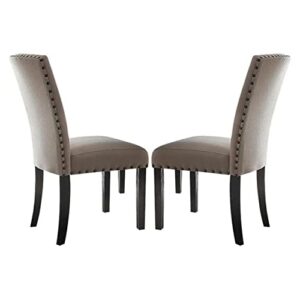 acme nolan side chair (set-2) - 72852 - linen & salvage dark oak