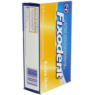 Fixodent Denture Adhesive Powder Extra Hold - 1.6 oz, Pack of 2