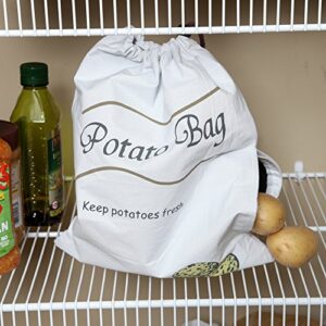 Set of 2 Vegetable Bags, Includes Potato Bag and Onion Bag - by Home-X