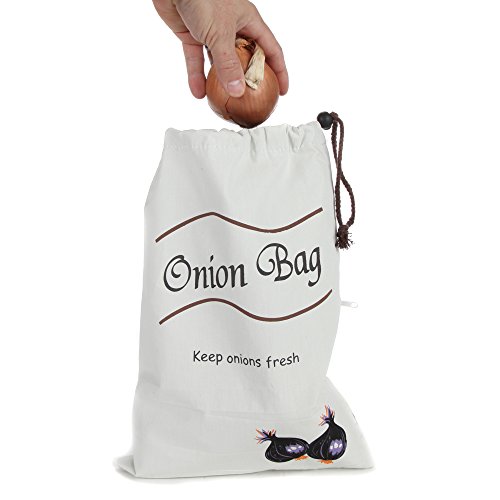 Set of 2 Vegetable Bags, Includes Potato Bag and Onion Bag - by Home-X