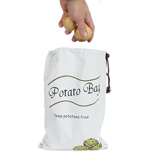 Set of 2 Vegetable Bags, Includes Potato Bag and Onion Bag - by Home-X