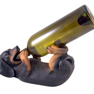 DWK "Weenie Wino Dachshund Decorative Table Top Wine Bottle Holder | Home Bar Decor | Wine Accessories for a Wine Bar | Kitchen Organization | Great Gifts for Her - 11"