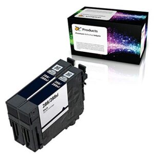 ocproducts remanufactured ink cartridge replacement for epson 288 288xl for expression xp-430 xp-434 xp-330 xp-446 xp-340 xp-440 printers (2 black)