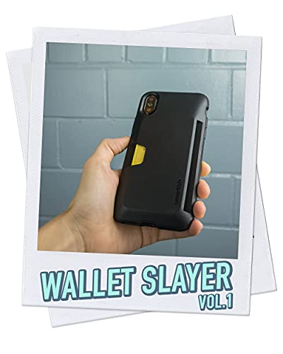 Smartish iPhone X/XS Wallet Case - Wallet Slayer Vol. 1 [Slim + Protective] Credit Card Holder for Apple iPhone 10s/10 (Silk) - Black Tie Affair