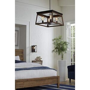 Briarwood Collection 4-Light Coastal Chandelier Light Antique Bronze