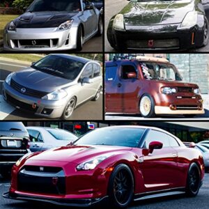 Cuztom Tuning Fits for 2006-2015 Nissan 350Z 370Z GTR & Infiniti G35 G37 Red JDM Folding Ring Screw on Type Bumper Tow Hook