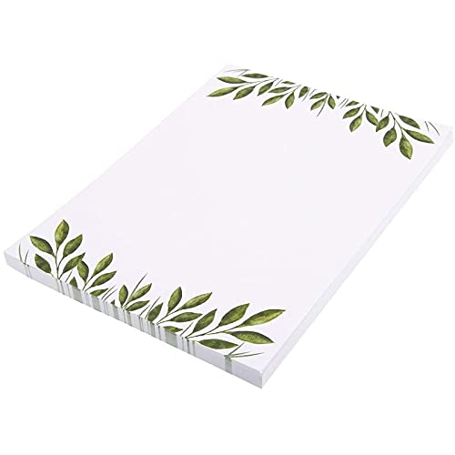 Stationery Paper - 96 Pack Leaf Themed Printer Friendly Letter Size Sheets - 8.5 x 11 Inches