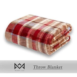 MERRYLIFE Throw Blanket Plaid| Ultra-Plush Soft Colorful Oversized | Decorative Couch Travel Blanket |Large Size (60" 90", Love Urban)