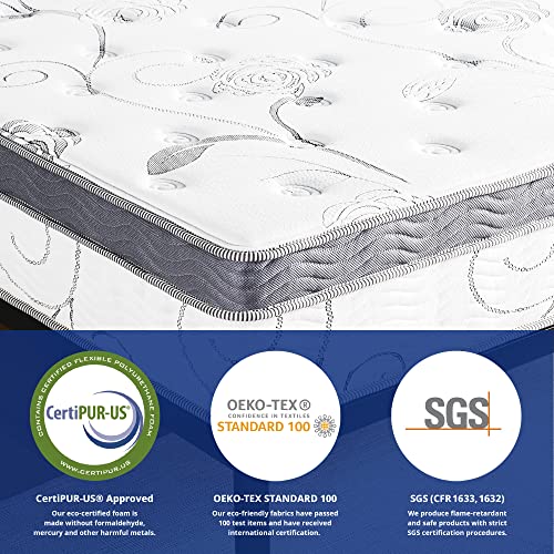 Olee Sleep 12 in Pegasus Euro Box Top Spring Mattress King 12SM01K