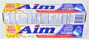 aim tartar control anticavity fluoride toothpaste gel - 5.5 ounce (pack of 2)
