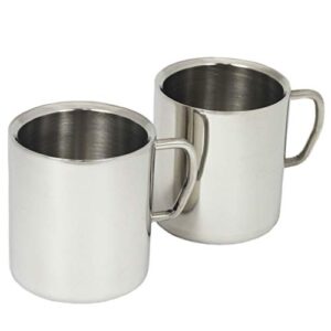 chef craft select durable mug, 2 piece set, stainless steel
