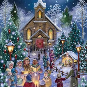 Midnight Mass Christmas Cards - Box of 15 Cards & 16 Foil Lined Envelopes