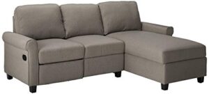 serta copenhagen reclining sectional with right storage chaise - gray