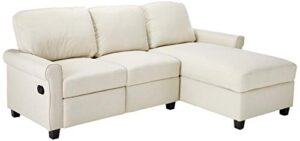 serta copenhagen reclining sectional with right storage chaise - beige