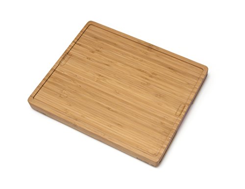 Lipper International Bamboo Wood Cutting Board with 6 Colored Poly Inlay Mats, 16" x 13-1/8" x 1-5/8"