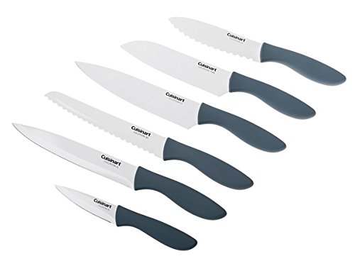 Cuisinart Ceramic Coated Knife Set, Blue/Grey (12 Piece)