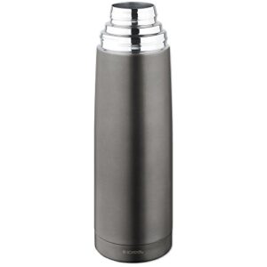 Isosteel Duo 9900DAT Top 0 75 Litre Stainless Steel Vacuum Flask, Titan/Grey, 8.2 x 7.7 x 30.4 cm