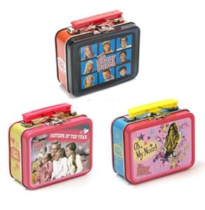 incogneato retro tv teeny tin lunch box, 3 random designs set