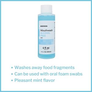 McKesson Mouthwash, Alcohol-Free, Mint Flavor, 4 oz, 1 Count