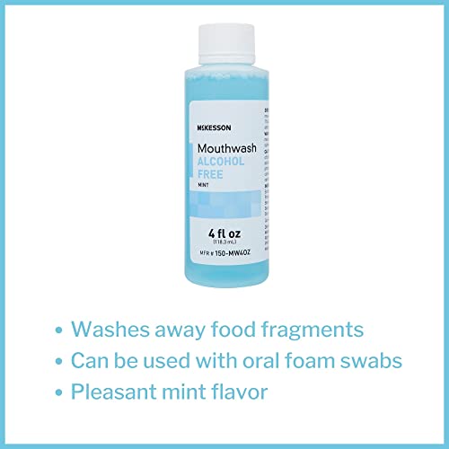 McKesson Mouthwash, Alcohol-Free, Mint Flavor, 4 oz, 1 Count