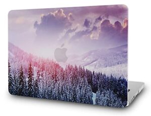 kec laptop case for macbook pro 13" (2019/2018/2017/2016) plastic hard shell cover a1989/a1706/a1708 touch bar (snow mountain 2)