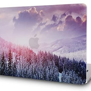 KEC Laptop Case for MacBook Pro 13" (2019/2018/2017/2016) Plastic Hard Shell Cover A1989/A1706/A1708 Touch Bar (Snow Mountain 2)