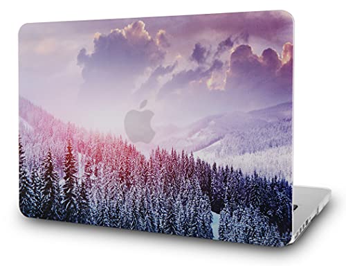 KEC Laptop Case for MacBook Pro 13" (2019/2018/2017/2016) Plastic Hard Shell Cover A1989/A1706/A1708 Touch Bar (Snow Mountain 2)