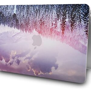 KEC Laptop Case for MacBook Pro 13" (2019/2018/2017/2016) Plastic Hard Shell Cover A1989/A1706/A1708 Touch Bar (Snow Mountain 2)