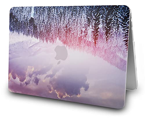 KEC Laptop Case for MacBook Pro 13" (2019/2018/2017/2016) Plastic Hard Shell Cover A1989/A1706/A1708 Touch Bar (Snow Mountain 2)